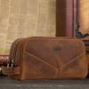 Leather Toiletry Bag, Leather Dopp Kit for Men, Leather Shaving Bag for Men, Toiletry Bag, Mens Travel Toiletry Bag, Hygiene & Grooming Kit Organizer(A) view 3