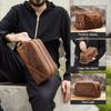 Leather Toiletry Bag, Leather Dopp Kit for Men, Leather Shaving Bag for Men, Toiletry Bag, Mens Travel Toiletry Bag, Hygiene & Grooming Kit Organizer(A) view 4