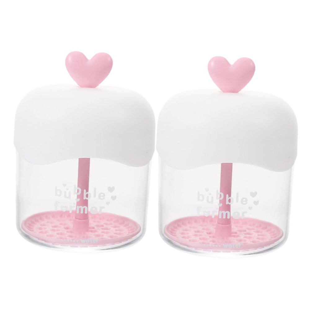 COLLBATH Facial Foam Maker Cup 2pcs Bubble Maker Hand Soap Dispenser for Shampoo Bottles and Face Wash