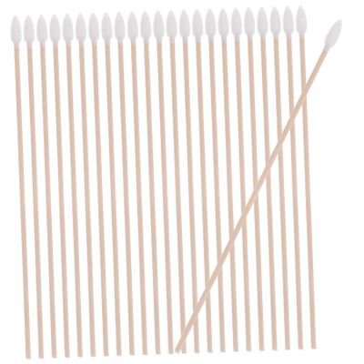 OKUMEYR 100pcs Single Head Wooden Handle Cotton Swabs Long Precision Makeup Cleaning Kit