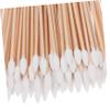 OKUMEYR 100pcs Single Head Wooden Handle Cotton Swabs Long Precision Makeup Cleaning Kit view 3