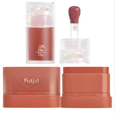 Kaja Juicy Glass Lip Plumping Oil 08 Cherry Cola + Dewy Bar - Creamy Multi-Stick Blusher & Lip Balm 05 Cranberry Cooler,10g Bundle