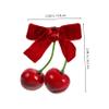 FOYTOKI Cherry Hair Clips for Girls Cute Fluffy Fruit Barrettes for Fall Winter Versatile Alligator Clips for Stylish Holiday Accessories Adorable Kawaii Bow Design view 2