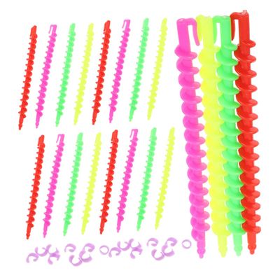 FOYTOKI 52pcs Spiral Hair Perm Rods Set for Cold Perms and Styling Curlers for Hair Includes Small and Large Rods Hairdressing Tools for Women