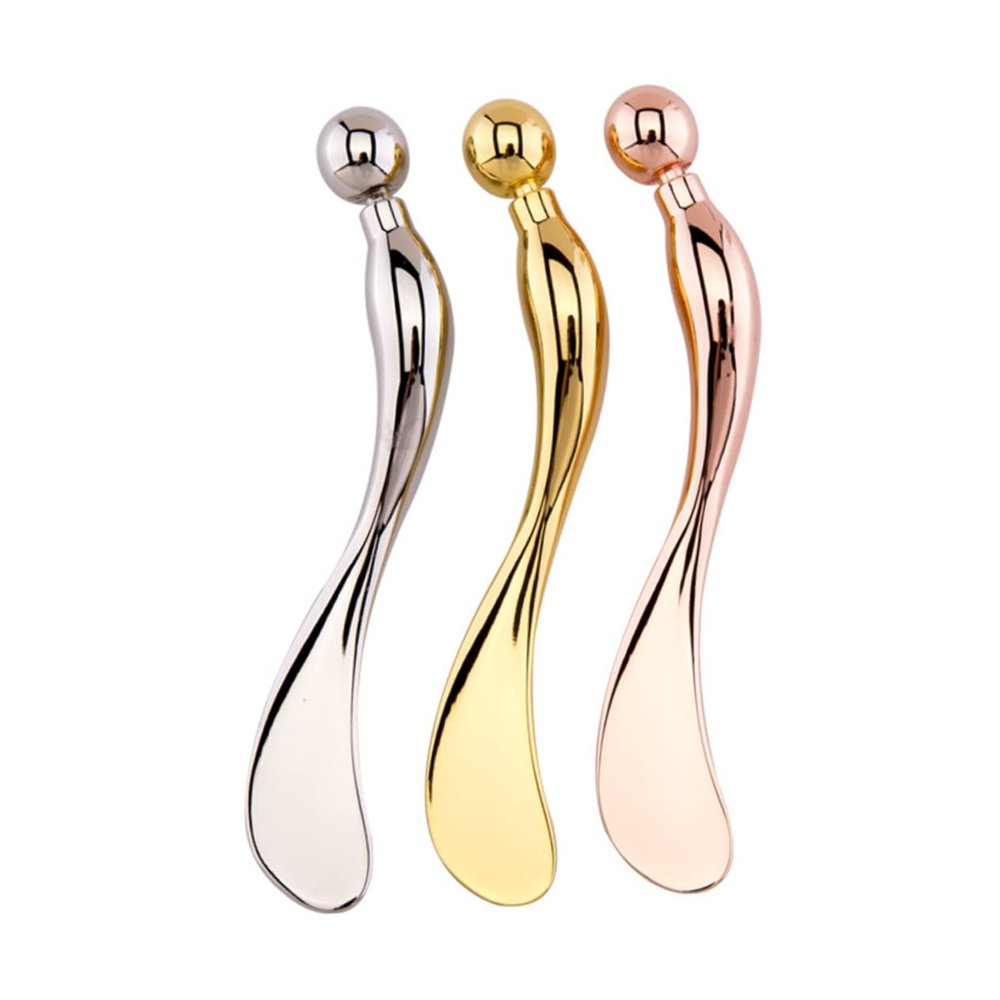 Healeved Zinc Alloy Eye Spoon Dark Remover Face Sculpting Tool under Eye Massager for Beauty Spa Care