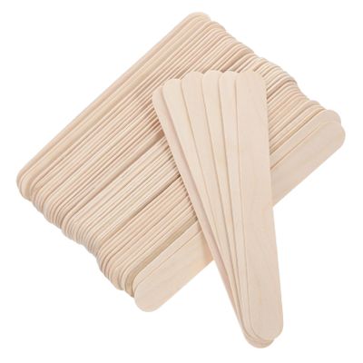 GLEAVI 100pcs Wax Sticks for Hair Removal and Crafts Non-sterile Wooden Spatulas for Waxing Popsicle Making and DIY Projects Safe for Boy Girl and Medical Use