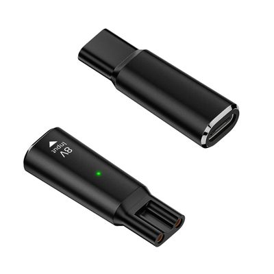 8V Type-C Shaver Adapter Charging Converter for Philips Norelco Oneblade QP2630 QP2530, HQ850 USB-C Shaver Charger Converter Without Charger Cord 2-Pack