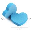 50 PCS Heart Shaped Nail Buffer Sponge Nail File Double Sided Mini Buffer Blocks for Nails Pedicure Finger Nail Buffing Kit Blue view 2