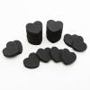 50PCS Mini Nail Buffer Heart Shaped Nail File Buffing Mini Buffer Blocks for Nails Pedicure Natural Nails File Sponge Block Black view 3