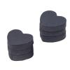 50PCS Mini Nail Buffer Heart Shaped Nail File Buffing Mini Buffer Blocks for Nails Pedicure Natural Nails File Sponge Block Black view 4