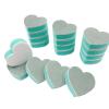 50PCS Mini Nail Buffers Heart Nail File Nail Shaper Sponge Nail Filing Mini Nail Buffing Blocks for Gel Nail Buffer Sponges Green view 1