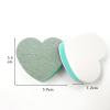 50PCS Mini Nail Buffers Heart Nail File Nail Shaper Sponge Nail Filing Mini Nail Buffing Blocks for Gel Nail Buffer Sponges Green view 2