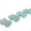 50PCS Mini Nail Buffers Heart Nail File Nail Shaper Sponge Nail Filing Mini Nail Buffing Blocks for Gel Nail Buffer Sponges Green view 3