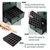Yueieoun Nail Trolley Cart with 3 Drawers, Salon Station Cosmetology Case on Wheels Rolling Makeup Train Case Nail Case Organizer Beauty Salon Travel Case for Nailart,SPA,Hairstylist,Artist,Dark Green view 4