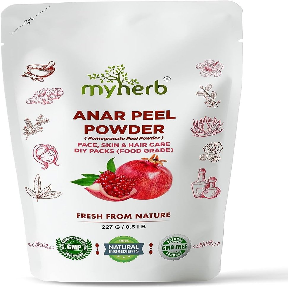 100% Pure Natural Organic Anar Peel Powder (Pumegranate Peel Powder) || 227 Gm/0.5 Lbs || for Hair and Face Care || for Skin || for Food Grade || for Men and Women