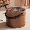 DRMEE Foot Soak Tub Wooden Barrel Foot Spa Wooden Foot Basin Pedicure Barrels Foot Tub Wooden Foot Bath Barrel Soaking Foot,Toe Nails(Without lid) view 3