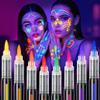 ThEast 8 Glow in the Dark Body Paint, UV Neon Face Paint, Face Painting Pens, Washable Tattoo Markers for Skin, Festival Essentials, Halloween Makeup Kit view 1