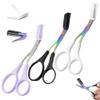 Eyebrow Trimmer Scissor, Upgrade 2 in 1 Eyebrow Scissors with Comb Stainless Steel Professional Eyebrow Trimmer, Eyebrow Cutter Hair Removal Eyebrow Scissors Makeup Tool for Men Women (3Pcs B) view 1