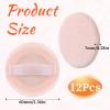 12 Pieces Round Velour Face Makeup Powder Pads, Powder Puffs, 2.36 Inch Setting Powder Puff, Soft Face Compact Powder Puffs, Powder Puff Pads with Ribbon, Puff Pads for Loose Powder, Setting Powder view 2