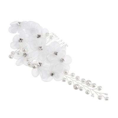 ADOCARN Stylish Wedding Hair Accessories Pearl Rhinestone Flower Hair Clip Beautiful Bridal Headpiece for Women Random