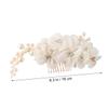 ADOCARN Stylish Wedding Hair Accessories Pearl Rhinestone Flower Hair Clip Beautiful Bridal Headpiece for Women Random view 2