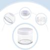 12 Pcs 15ml/0.5oz Small Travel Containers Clear Plastic Cosmetic Jar Refillable Roun for Beauty Lotion Cream Products Sample Bottles white Plastic With Screw on Lid Container view 3