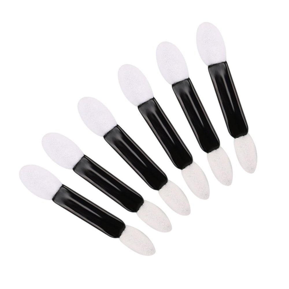 Healvian Professional Eye Shadow Brush Kit 50pcs Double-ended Eyeshadow Brushes Precision Round Heads Makeup Sponges for Blending