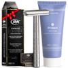 Henson Shaving Razor - Aluminum Double Edge Safety Razor with 5 Spare Blades, Henson Shave Cream, 100 pack RK Shaving Double Edge Razor Blades view 1
