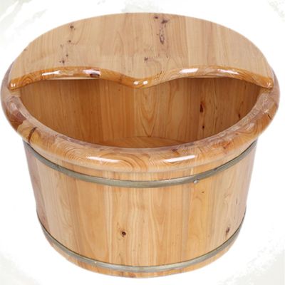 DRMEE Foot Soak Tub Wooden Barrel Foot Spa Bucket Oak Wood Foot Soaking Barrel Bucket Foot Soaking Tub Foot Wash Basin Soaking Foot,Toe Nails