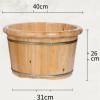 DRMEE Foot Soak Tub Wooden Barrel Foot Spa Bucket Oak Wood Foot Soaking Barrel Bucket Foot Soaking Tub Foot Wash Basin Soaking Foot,Toe Nails view 2