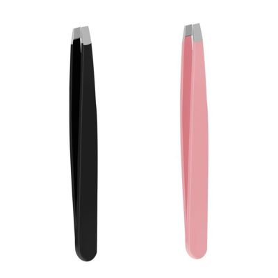 2PCS Tweezers Eyebrow Tweezer Set Stainless Professional Eye Lashes Extension Tweezers Eyebrow Tongs Scissors Cosmetic Tools