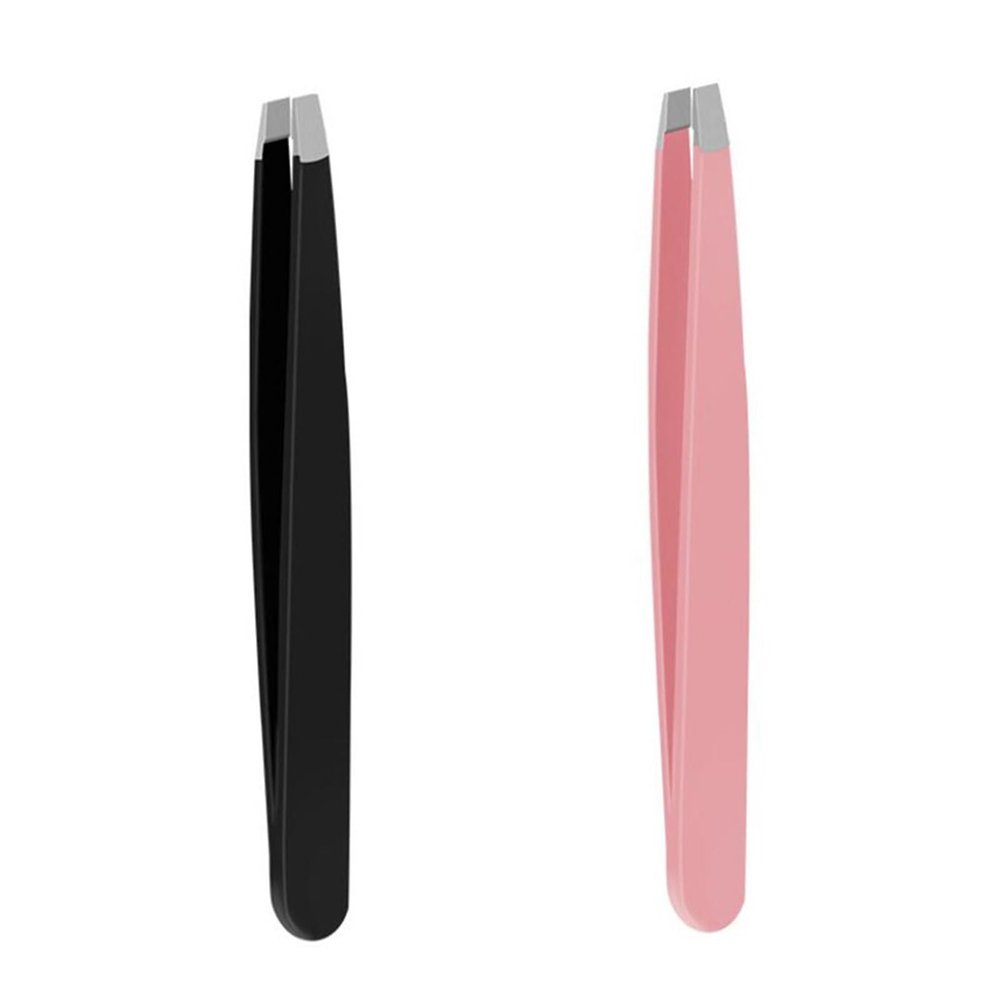 2PCS Tweezers Eyebrow Tweezer Set Stainless Professional Eye Lashes Extension Tweezers Eyebrow Tongs Scissors Cosmetic Tools