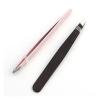 2PCS Tweezers Eyebrow Tweezer Set Stainless Professional Eye Lashes Extension Tweezers Eyebrow Tongs Scissors Cosmetic Tools view 3