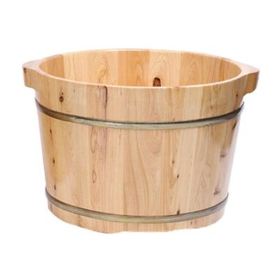 DRMEE Foot Soak Tub Foot Spa Wooden Barrel Foot Tub Bath Barrel Household Foot Tub Health Thick Chinese Foot Bucket Soaking Foot,Toe Nails(26cm)