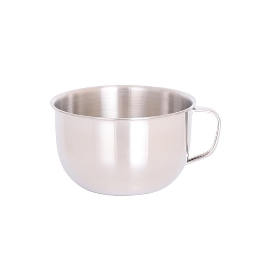 LOBBSGZM Men's durable shaving soap cup, stainless steel heat insulated smooth shaving cup bowl