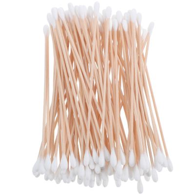 CIYODO 100pcs Single-Head Wooden Ear Swabs Cotton Cleaning Tips Precision for Beauty Shops Organic Cotton Swabs