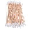CIYODO 100pcs Single-Head Wooden Ear Swabs Cotton Cleaning Tips Precision for Beauty Shops Organic Cotton Swabs view 1