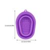 ASAKKURA 3pcs Silicone Makeup Brush Cleansing Mats Durable Cleaning Trays for Brushes Sponges and Makeup Tools Effortless Cleaning Pink Green and Purple view 2