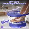 BEAUMOI Foot Spa Collapsible, Foot Bath Massager with Heat, Remote, Timer, and 24 Motorized Shiatsu Massage Balls, Foot Soaking Tub Supports Hot/Cold Water Soaking view 2