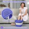 BEAUMOI Foot Spa Collapsible, Foot Bath Massager with Heat, Remote, Timer, and 24 Motorized Shiatsu Massage Balls, Foot Soaking Tub Supports Hot/Cold Water Soaking view 4