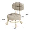 BSNANCA Rolling Swivel Stool Rolling Stool Low Roller Seat Wheel Stool, Low Rolling Stool Round Rolling StoolWheels, Rolling Cushion (D) (J) (N) view 2