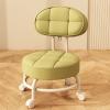 BSNANCA Low Rolling Stool Roller Stool with Wheels and Back Support Short Roller Seat Chair 360 Rotating Sturdy Pedicure Stool (E) (D) view 1
