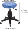 BSNANCA Stool on Wheels Round Rolling Stool Heavy Duty Salon Massage 360-degree Rolling Wheel(Color:Blu) (BlackOne) view 3