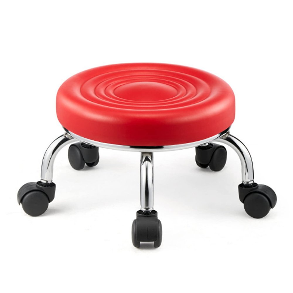 BSNANCA Pedicure Stool Low Rolling Stool for Pedicure, Small Rolling Stool with Wheels for Shop Garage Garden Portable Low Rolling Stools