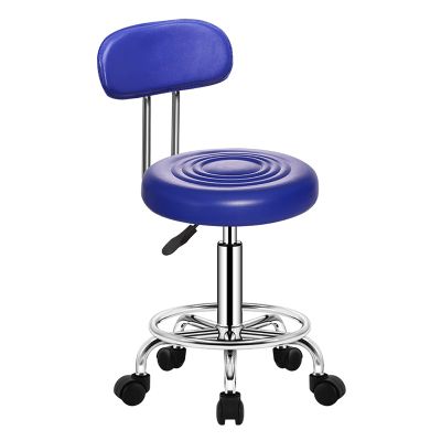 BSNANCA Swivel Stool with Wheels, Height Adjustable Rolling Stool with Back and Footrest Ergonomic Counter Stools for Office Home Kitchen Massage Salon,A (A) (A)