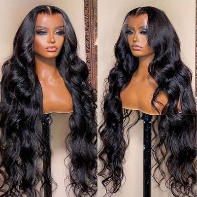 34 Inch 13x6 Lace Front Wigs Human Hair 200% Density Body Wave HD Lace Front Wigs Human Hair Pre Plucked Glueless Wigs Human Hair for Women