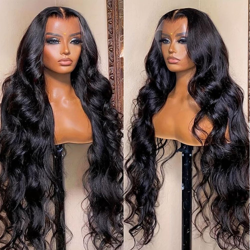 34 Inch 13x6 Lace Front Wigs Human Hair 200% Density Body Wave HD Lace Front Wigs Human Hair Pre Plucked Glueless Wigs Human Hair for Women