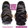 34 Inch 13x6 Lace Front Wigs Human Hair 200% Density Body Wave HD Lace Front Wigs Human Hair Pre Plucked Glueless Wigs Human Hair for Women view 4