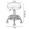 BSNANCA Swivel Round Seat Rolling Chair Beauty Salons Office Bar Stools with Metal Chrome Plated 5 Claws and Earth Wheels, Adjustable 47-64 cm(Color:Black) (Pink) (Pink) view 3