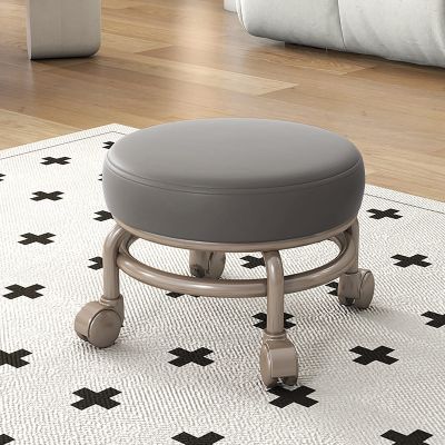 BSNANCA Rolling Stool Low to Ground Roller Seat with Universal Swivel Caster Wheels for Home Office or Fitness Sport or Garage Shop PU Leather High Density Cushion,B (F) (F)